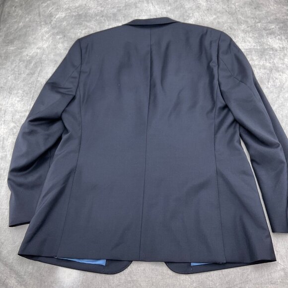 Efendi Blazer Men 41 Navy Blue‎ Half Canvas Tailored Classic Career Suit Jacket - Picture 8 of 12